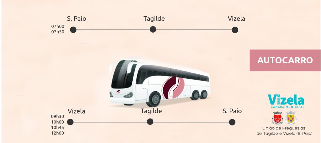 Transporte público aos sábados entre Tagilde / S. Paio e Vizela
